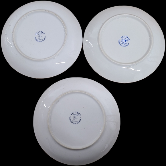 Vintage Alltrex Set of 3 Seasons Decorative Hand-Painted Wall Plates - Picture 2 of 2